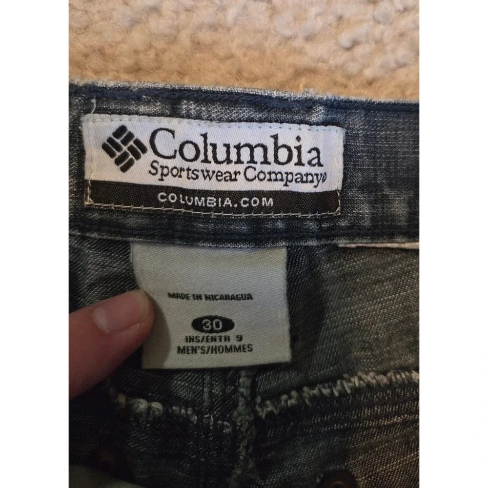 Columbia Denim Cargo Shorts Mens 30 Y2K Baggy Carpenter Skater Workwear Gorpcore